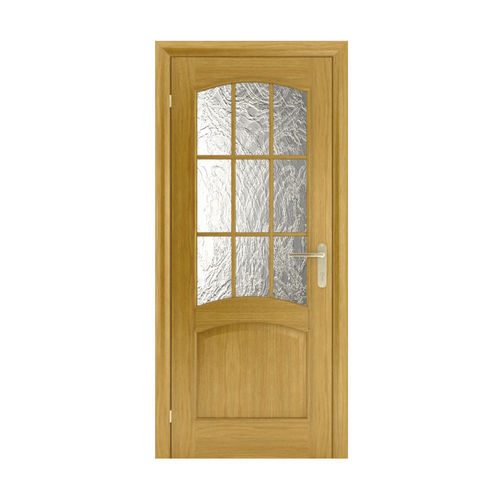Дверь (Шпон) Капри-3 20-8 дуб остекленная
