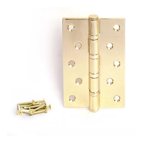 Петля дверная Apecs 120*80-В4-Steel-G Blister золото универсальная с подшипниками