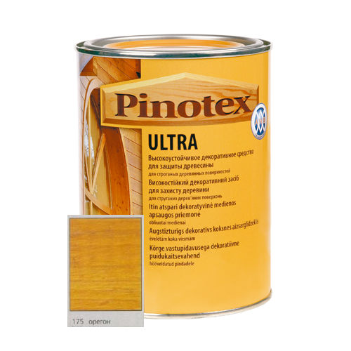Антисептик Pinotex ULTRA с лаком орегон для наружных работ  1л