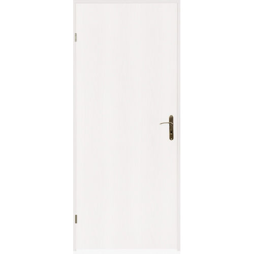 Дверь Симпл глухая 21-9 (полотно 80см)белая с притвором в четв.(коробка, корпус замка, петли в к-те)