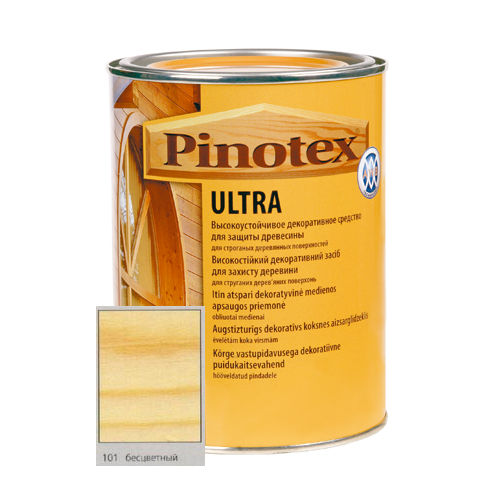 Антисептик Pinotex ULTRA с лаком бесцветный для наружных работ  1л